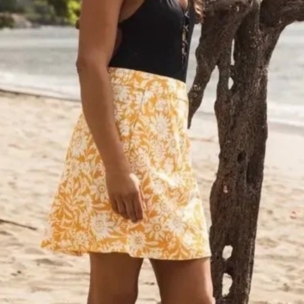NWT RIPSKIRT HAWAII Rip Skirt Length 2 Wrap Skirt‎ Yellow Saffron Sun Beach XXL